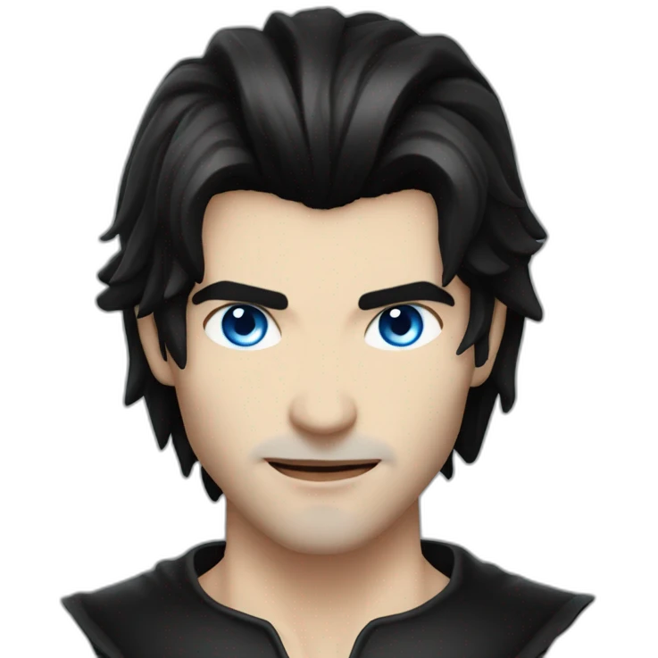 Sexy-man-vampire-with-blue-eyes-and-black-hair emoji