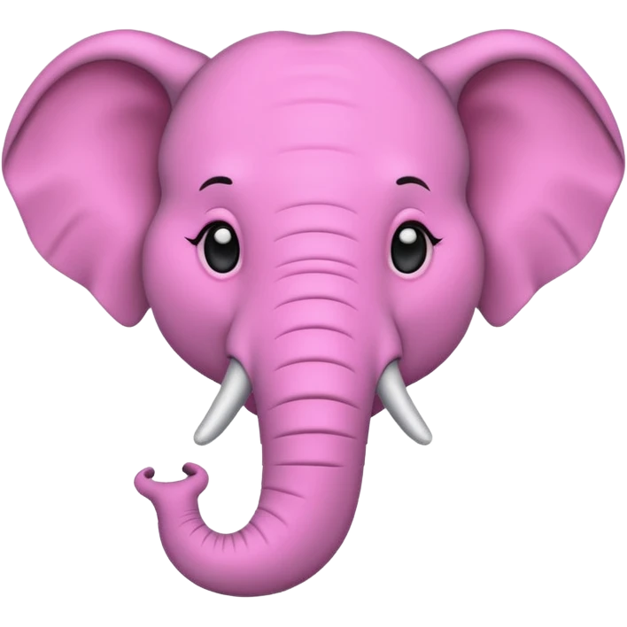 une éléphant rose amoureux emoji