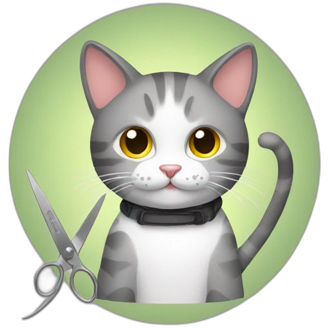 Cat with scissors emoji
