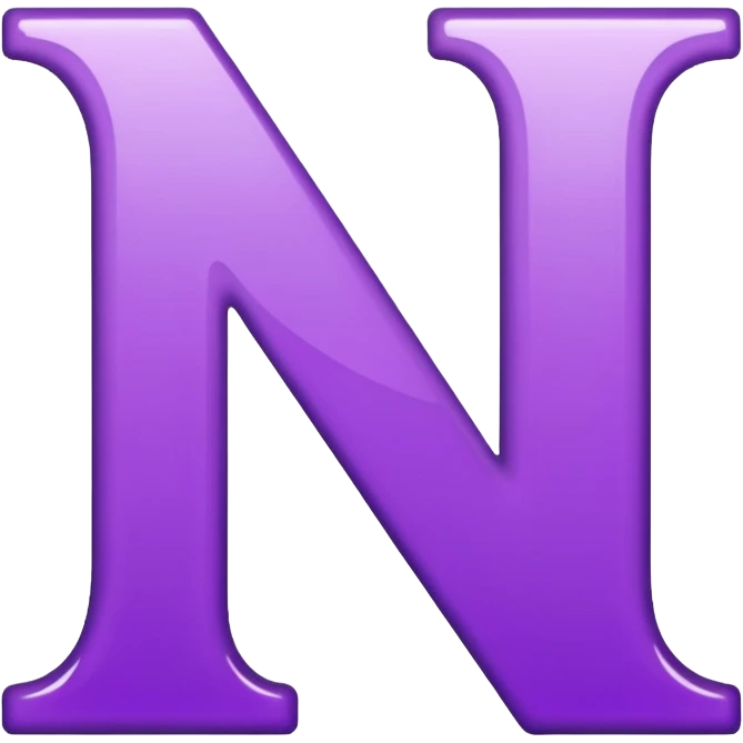 purple letter N emoji