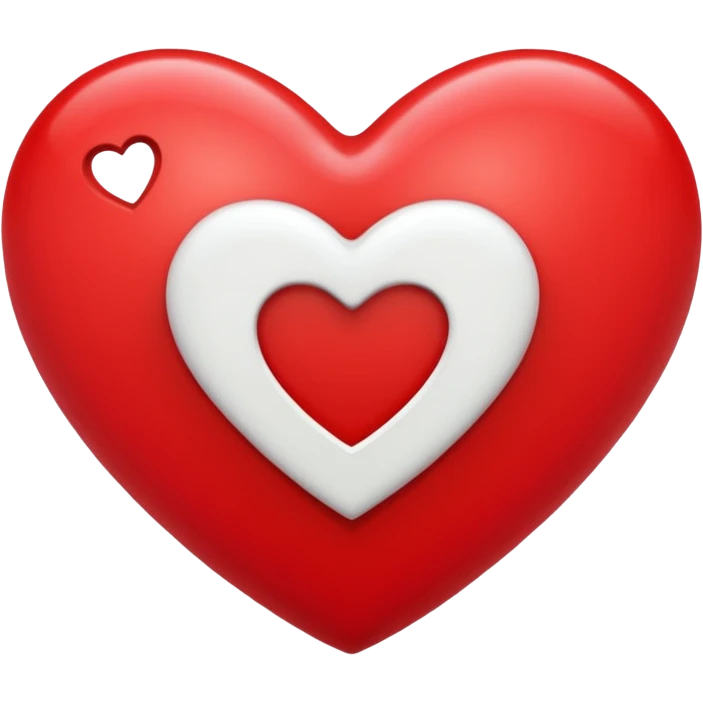 un corazon rojo con una f en el centro emoji