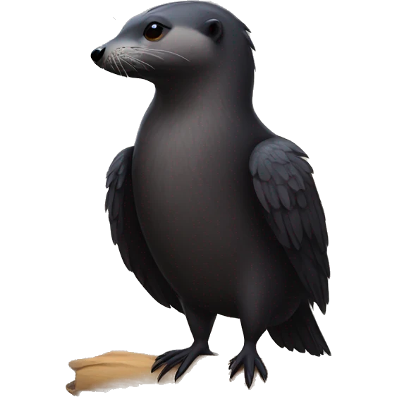Otter and crow  emoji
