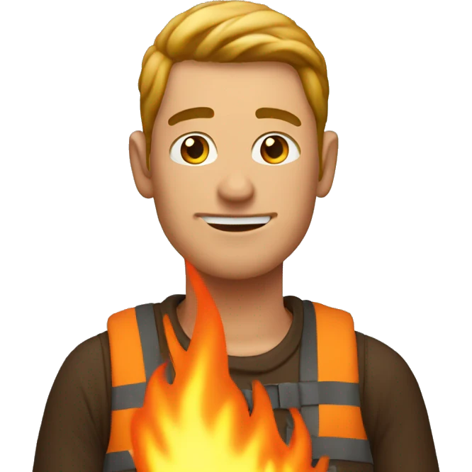 Guy making fire emoji
