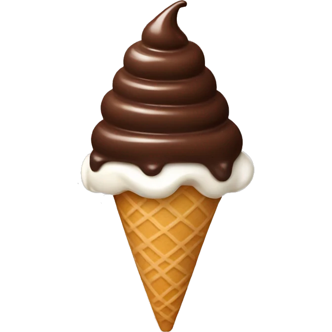 Chocolate ice cream sundae emoji