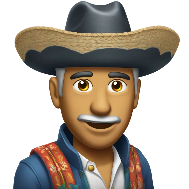 Camarón con sombrero  emoji