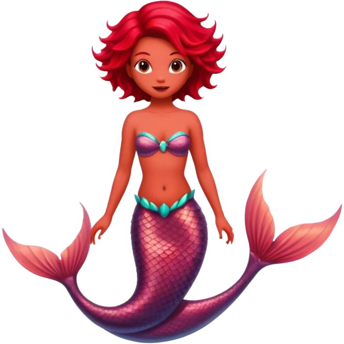 Alien mermaid should be red in color  emoji