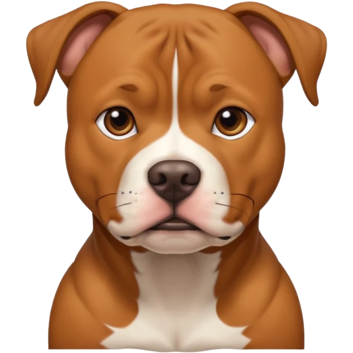 Brown pit bull boxer mix dog emoji