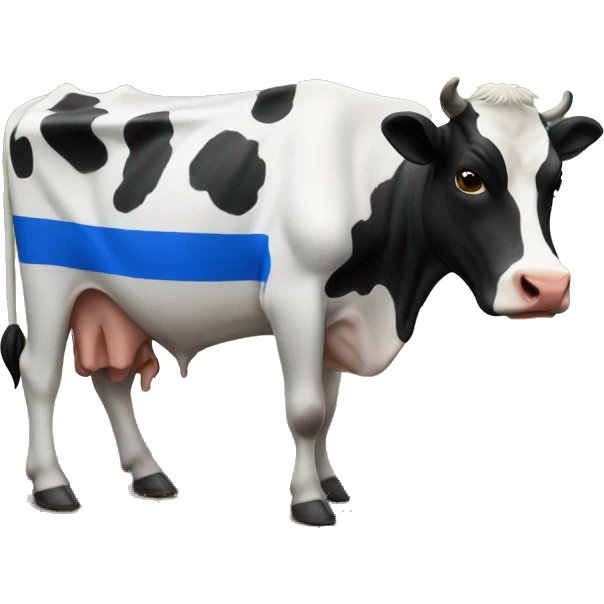 Cow wearing a Honduran flag emoji