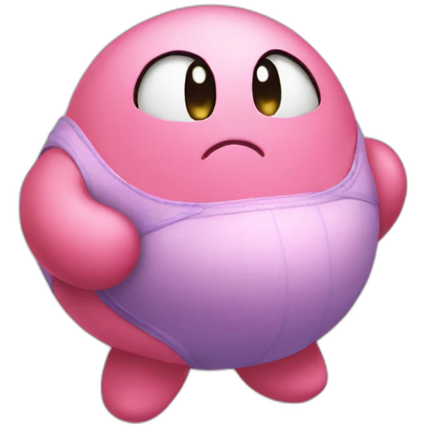 Kirby wearing a bra emoji