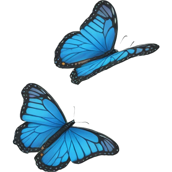 Blue monarch butterfly  emoji