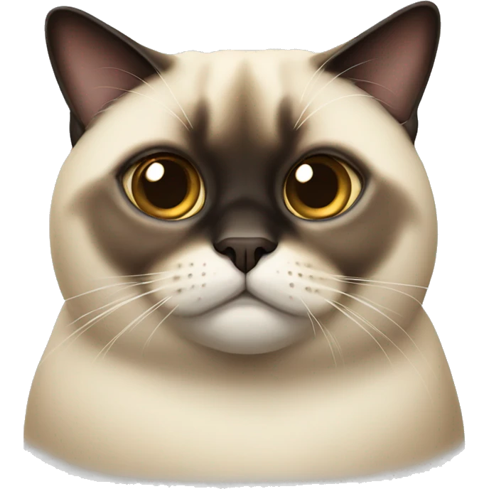Cross eyes fat siamese cat emoji