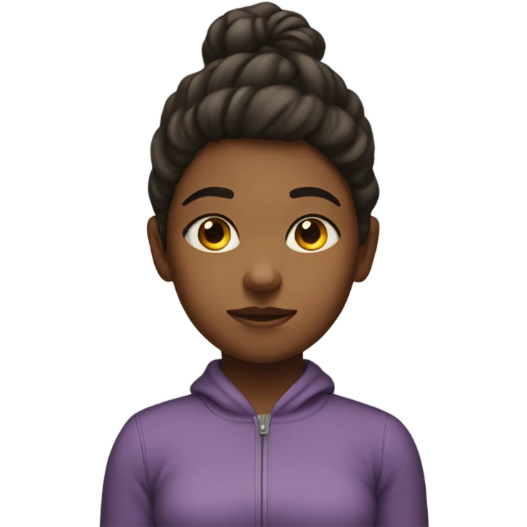 Girl who is pushing hard emoji