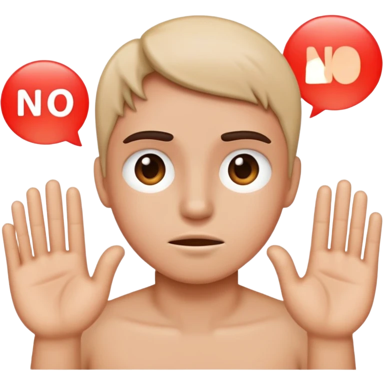 Human saying no emoji