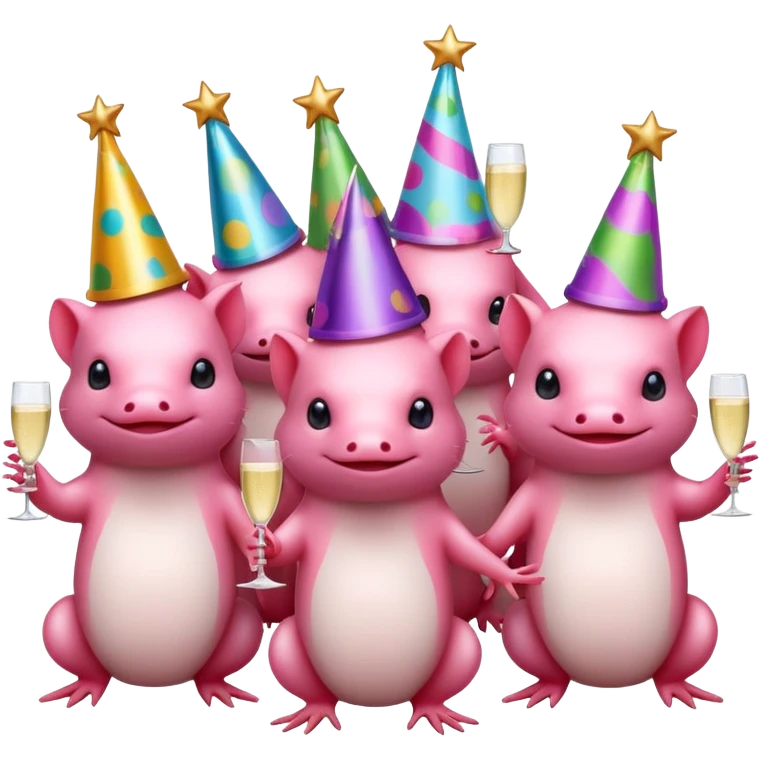 Axolotl party emoji