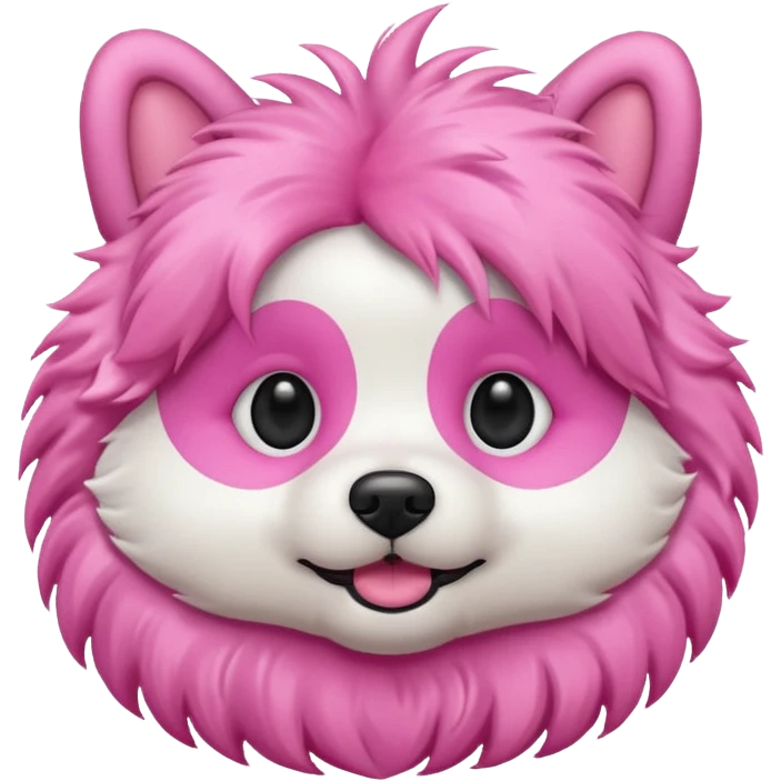 dog with pink emoji