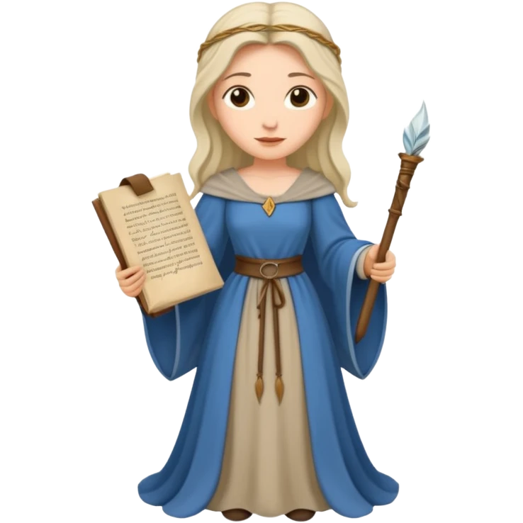 medieval female poet emoji