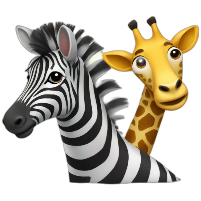 zebra with giraffes emoji