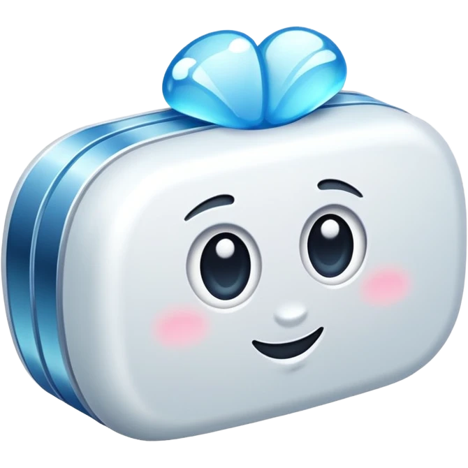 glitter white bank emoji