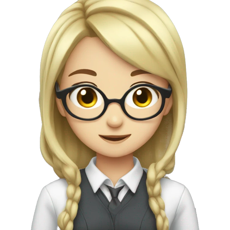 anime girl nerd emoji
