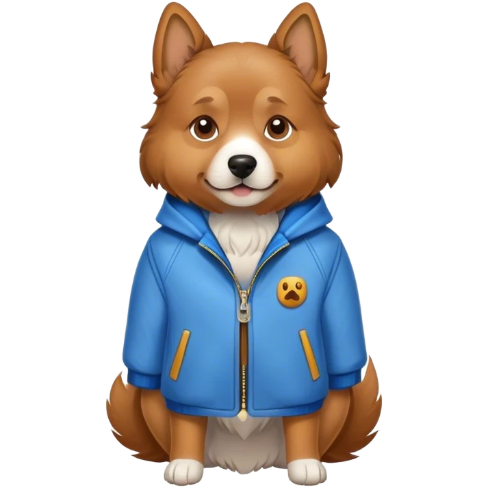 Dog wearing a jacket  emoji