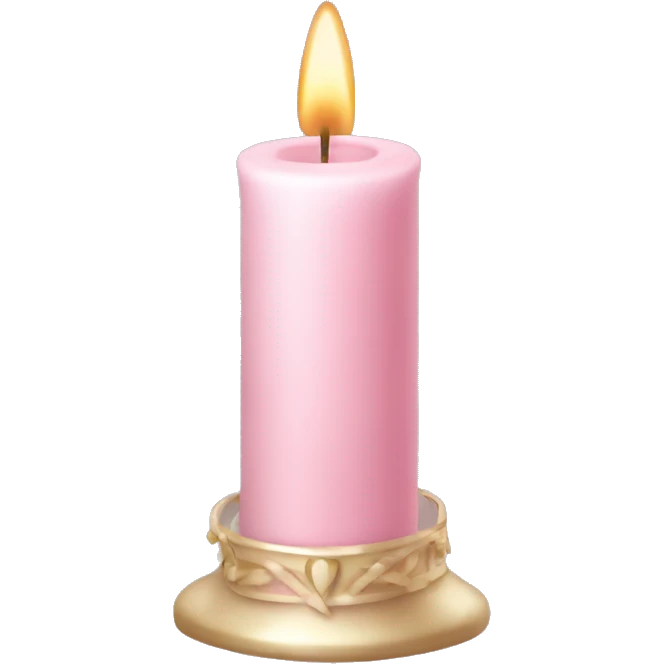 pastel pink christmas candle  emoji