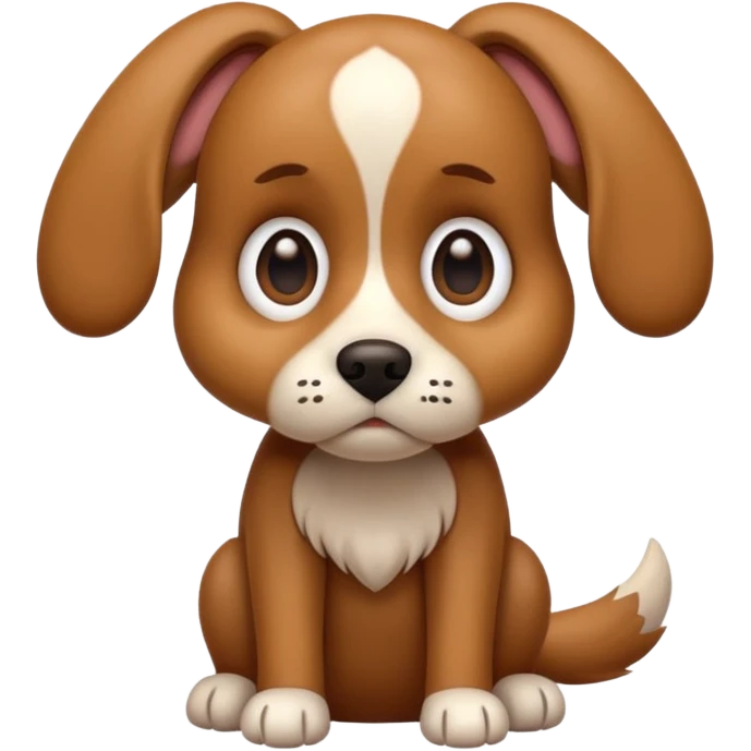  a 3d sad cute dog emoji
