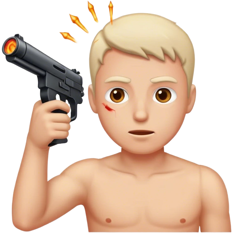 Guy getting shot emoji