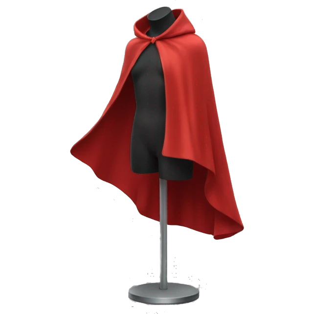 faceless mannequin flapping red cape emoji