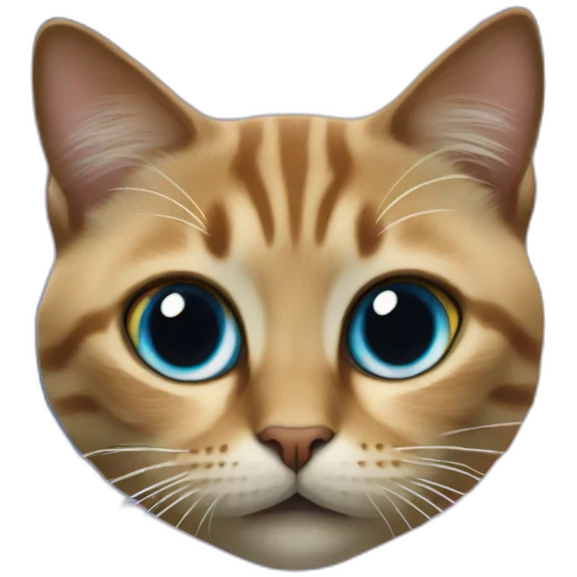 surprising cat face in front of realistic galaxy emoji