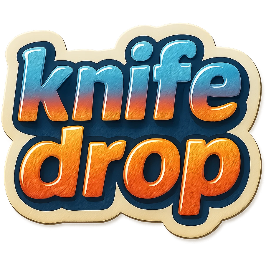 a logo, resembling that of a video tube site, for the text: "knife drop" emoji