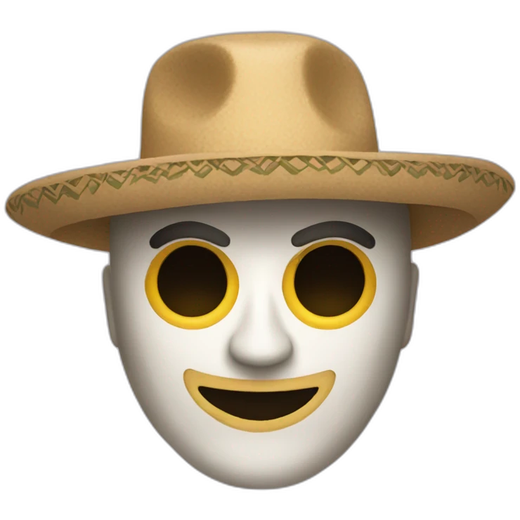Masque mexicain sans chapeau emoji