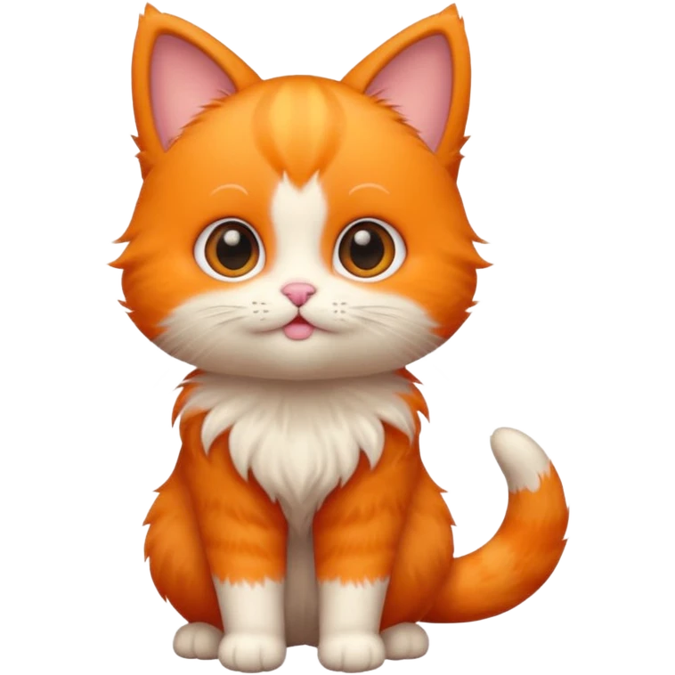 Emojicat baby, cute, playful, standing emoji