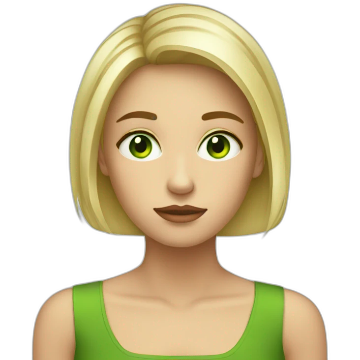 triste-blond-girl-short-hair-with-green-eyes emoji