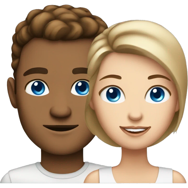 blue-eyed man brown-eyed woman emoji