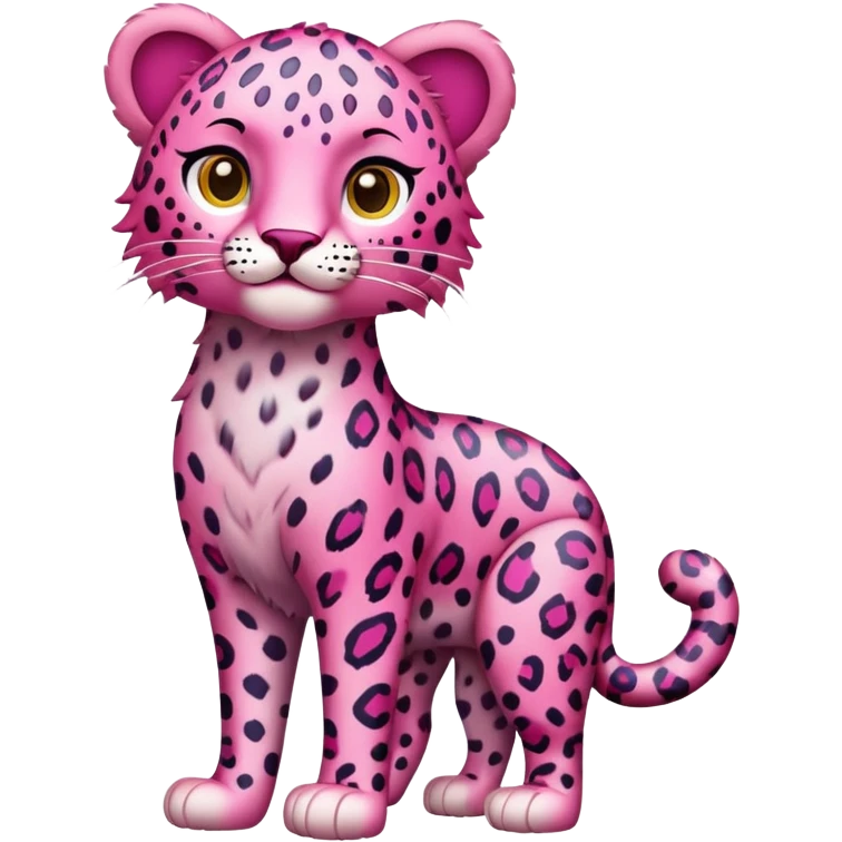 Pink leopard emoji