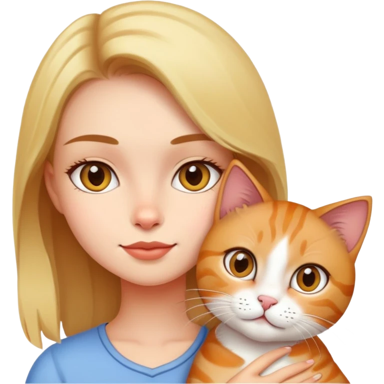 girl with cat emoji