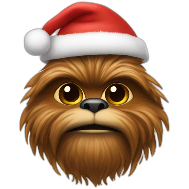 Cheebacca with a Christmas hat emoji