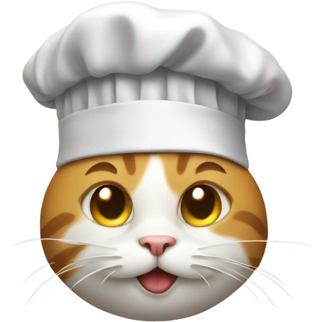 Cat with chef hat emoji