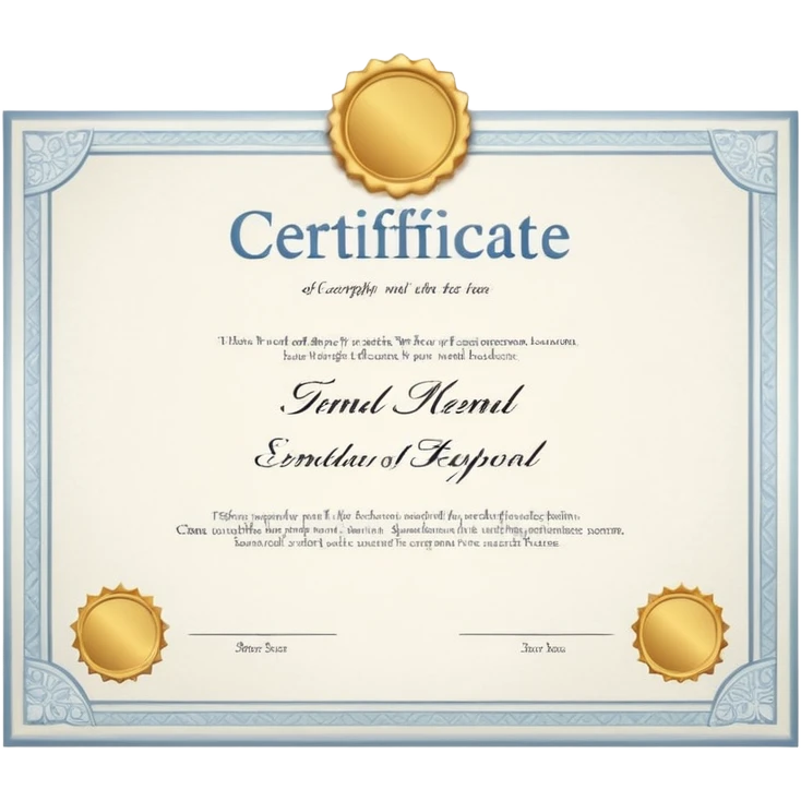 un certificado en blanco  emoji