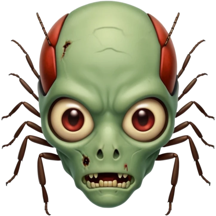 Zombie ant man face  emoji