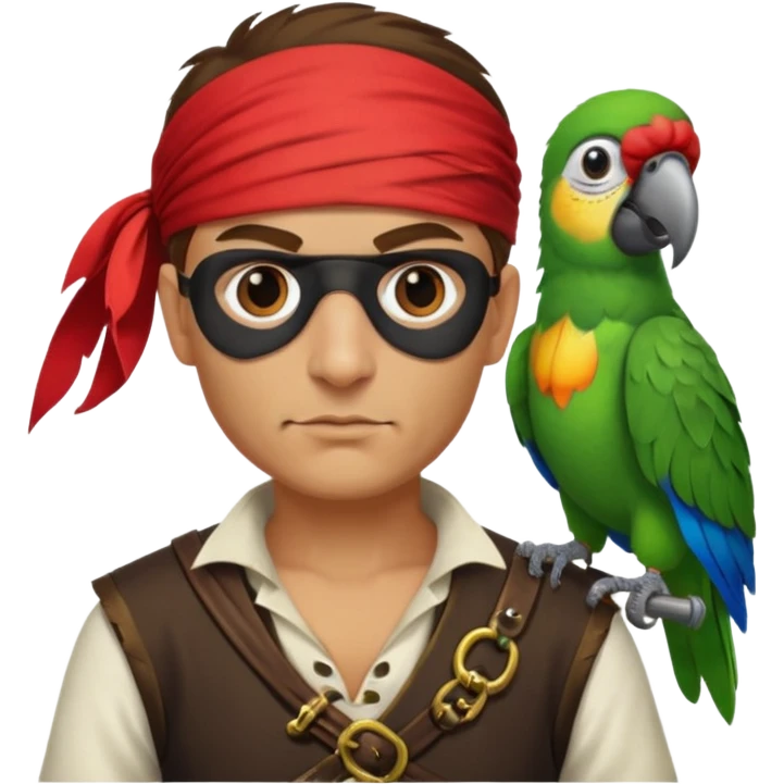 pirate and parrot emoji