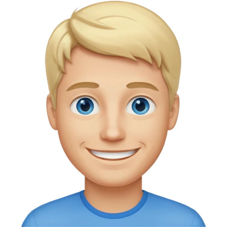smiling blond man emoji