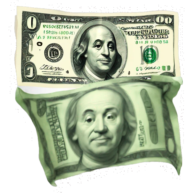 Sugar and dollar note  emoji