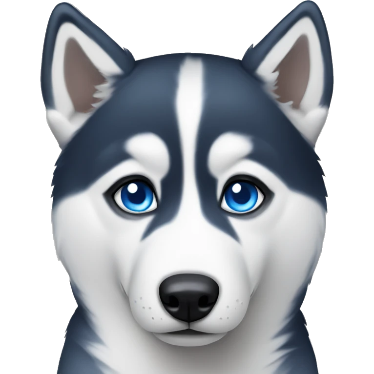 Husky with blue eyes emoji