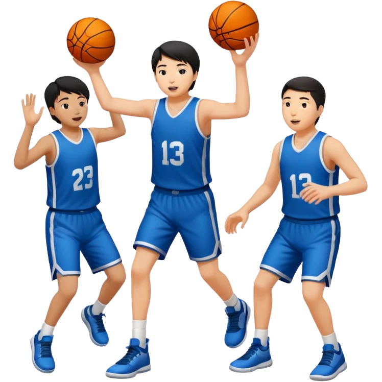 people playing sports add white and asian emoji