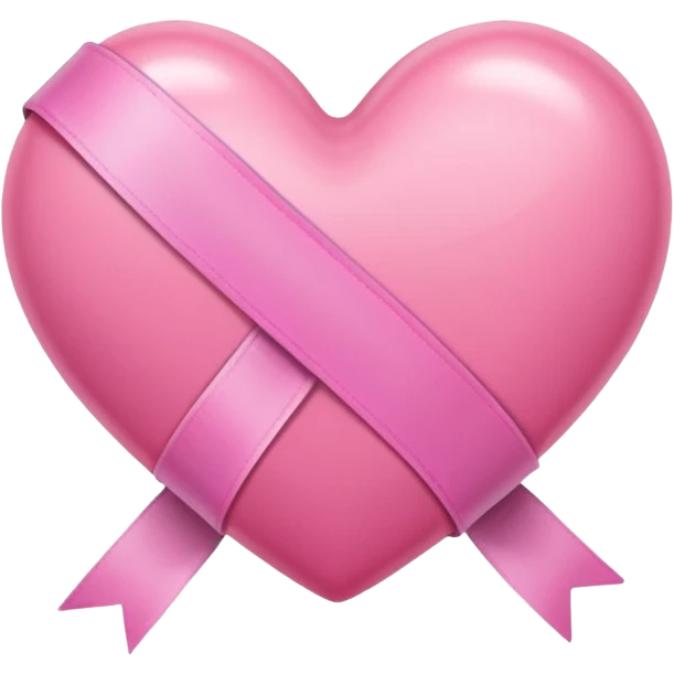 A pink heart design by pink ribon emoji