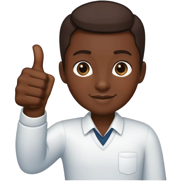A thumbs up with predominantly dark skin tone and light skin accents emoji