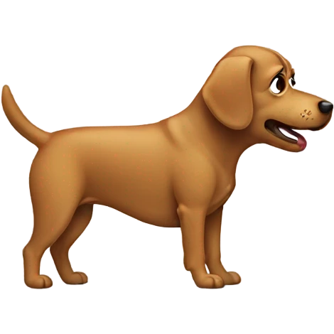 Dog pooping emoji