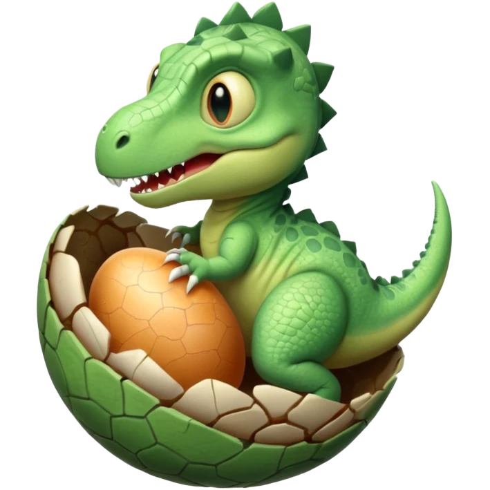 dinosaur coming out of egg emoji