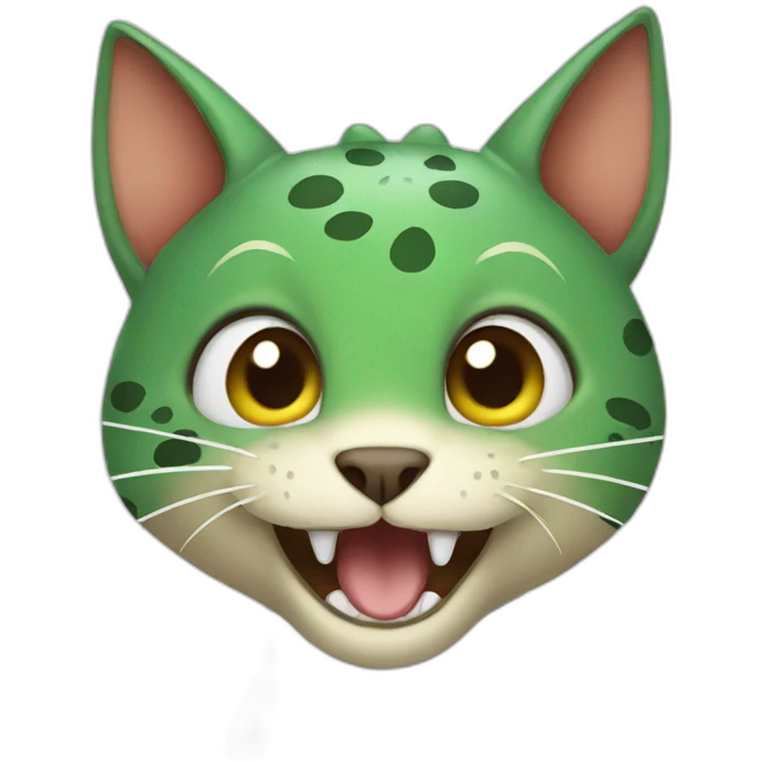 happy dinosaur cat emoji